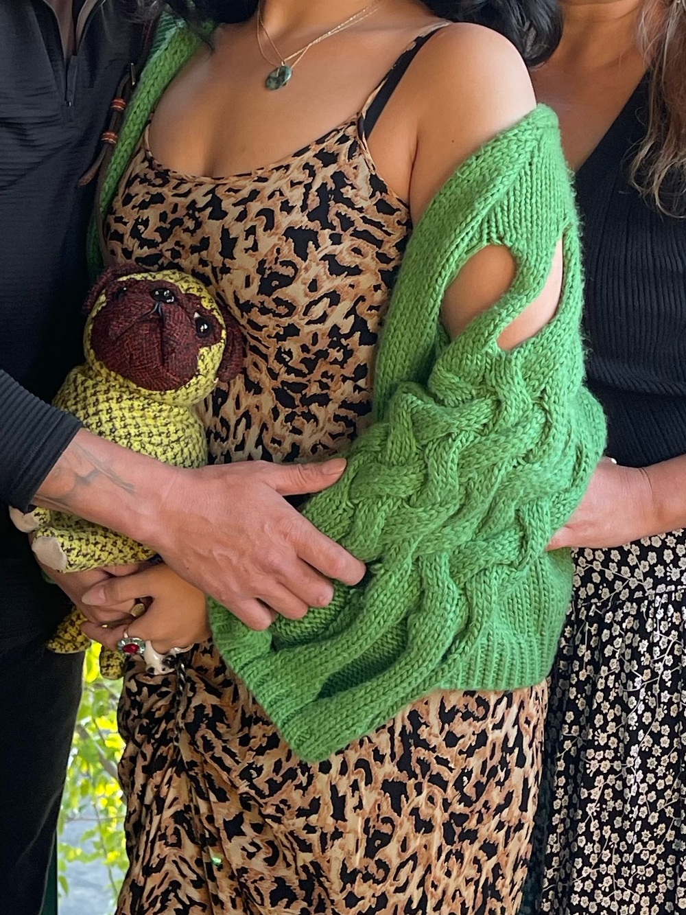 Anthropologie Maeve Abstract Cut Out Wide Sleeve Cardigan 🥬